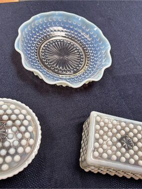 Anchor Hocking Moonstone Hobnail Dish lot